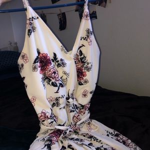 Floral romper w/ maxi overlay